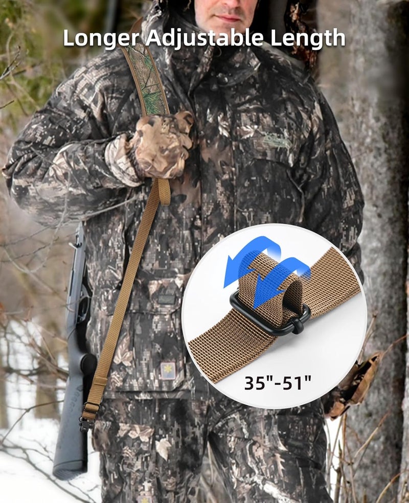 EZshoot Two Point Sling with Removable Swivels Rifle Sling with Comfortable Neoprene Padded Gun Sling Strap for Outdoors - Image 4